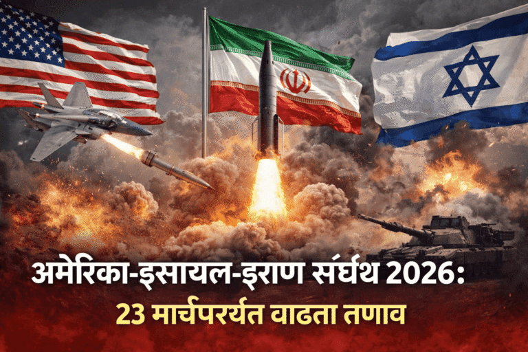 अमेरिका-इस्रायल-इराण संघर्ष 2026: 23 मार्चपर्यंत वाढता तणाव